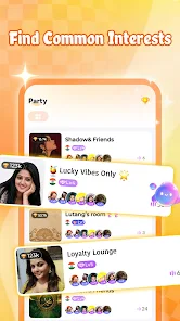 Miisooo preview showing live rooms for shared interests